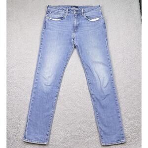 Levis Jeans Mens 31x32 Blue 502 Selvedge Made Crafted Tencil Refibra Taper Light